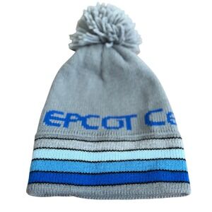 Vintage Walt Disney Productions EPCOT Center Knit Pom Beanie